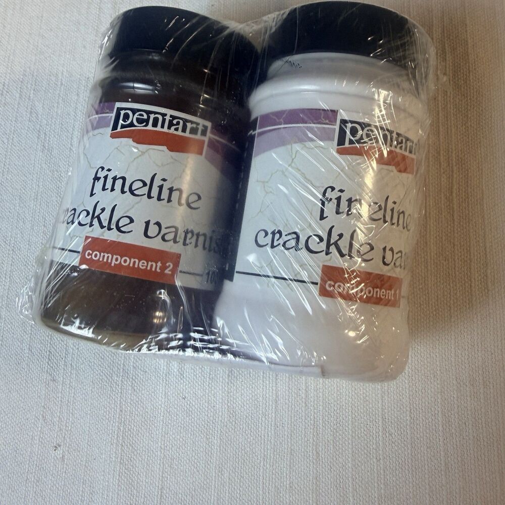 Pentart Crackle Medium Fineline for small cracks Two-Components 2x100ml Set